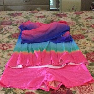NWOT women’s swim top and matching swim shorts